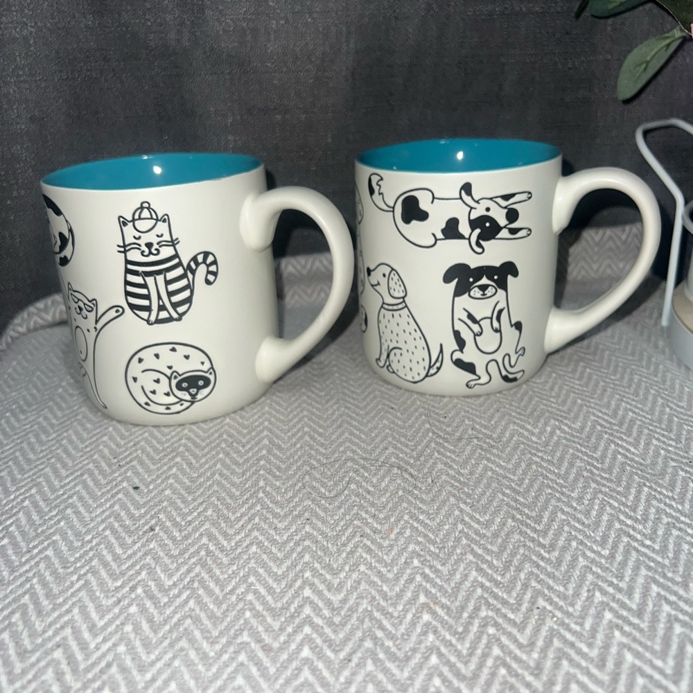 Coffee Tea Cups Mugs Cats Dogs
